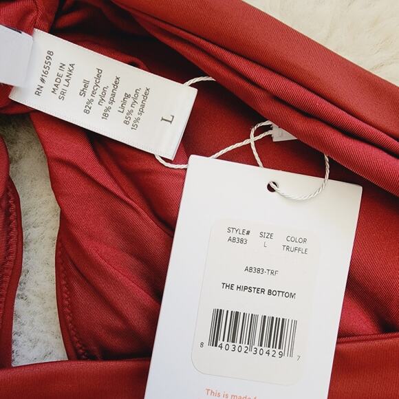 NWT Andie Truffle Hipster Bikini Bottom Low Rise Compressive Large - Picture 6 of 10